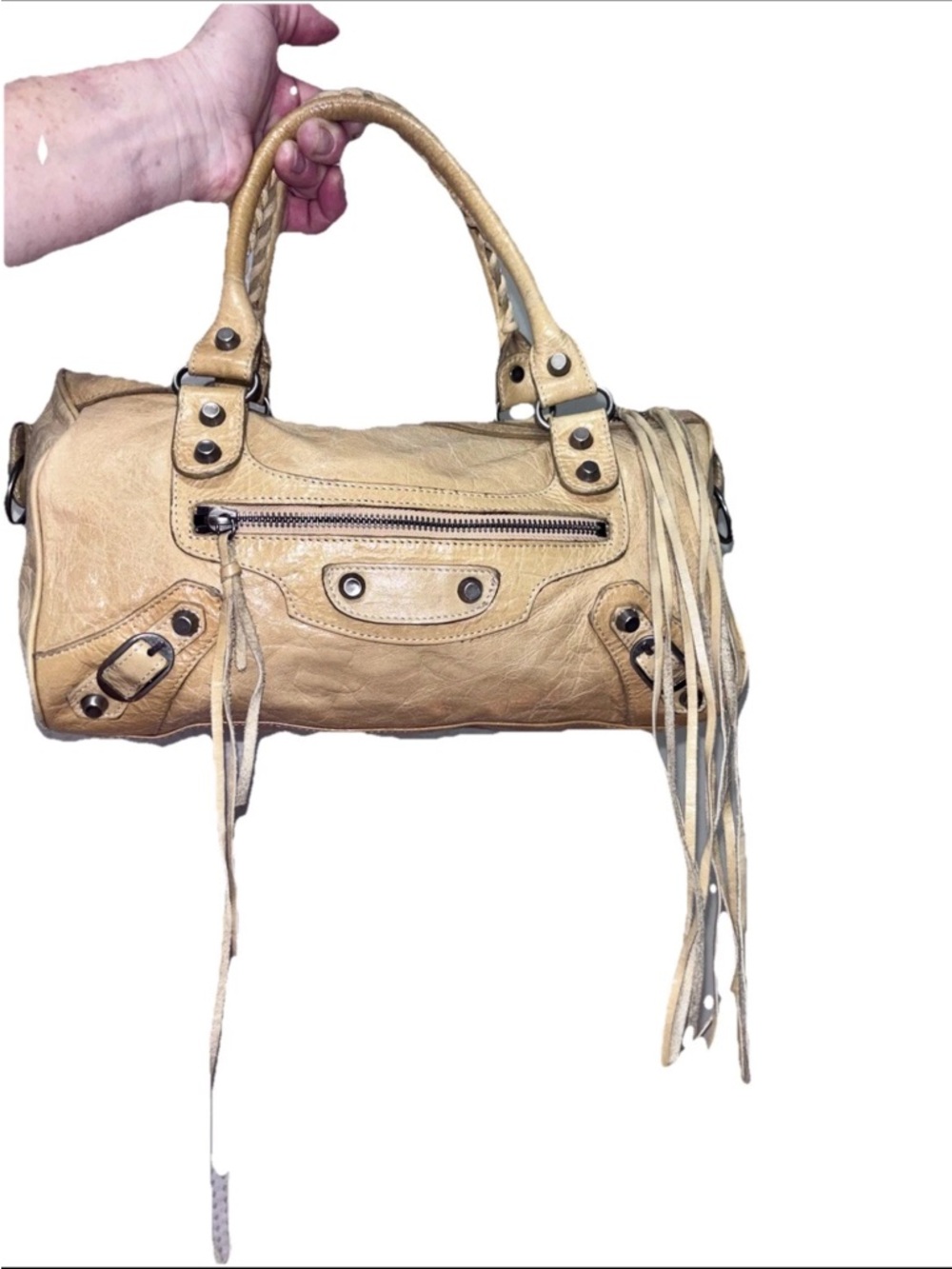 Sold on the bay! Balenciaga Women Pre-Loved Bag Good Condition Tan Nude Leather
